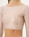 Top cropped manga longa Bloom