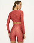 Top cropped manga longa Galaxy
