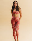 Calça Legging Slim Red Tile