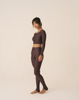 Top cropped manga longa Miragem