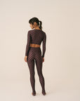 Top cropped manga longa Miragem
