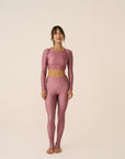Calça Legging estampada High Surya Rosé