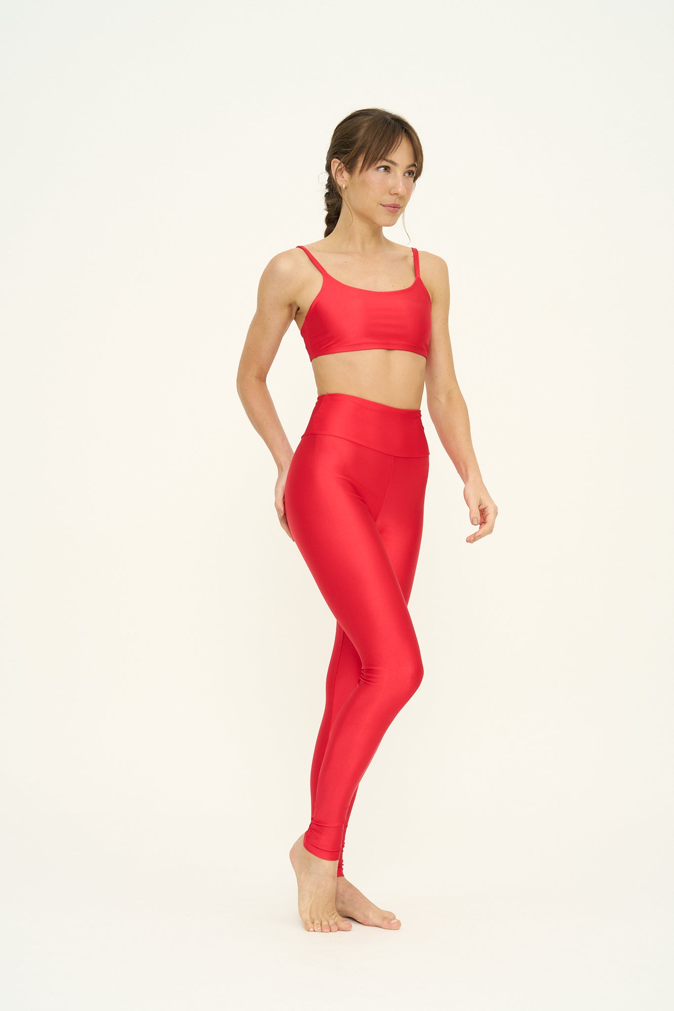J*1様 Misha and Puff legging Red Flame Ca Calça Legging High Vermelha: estampa exclusiva | Melt Swin