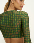 Top cropped manga longa Verve