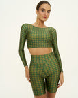 Top cropped manga longa Verve
