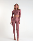 Top cropped manga longa Active Sun