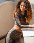 Top cropped manga longa Botanic