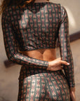 Top cropped manga longa Botanic