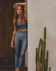 Calça Legging High Trikonasana Blue