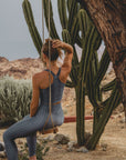 Calça Legging Slim Trikonasana Blue