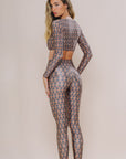 Top cropped manga longa Indian Camel