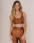 Calça Legging High Girafa Marrom