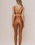 Calça Legging High Girafa Marrom