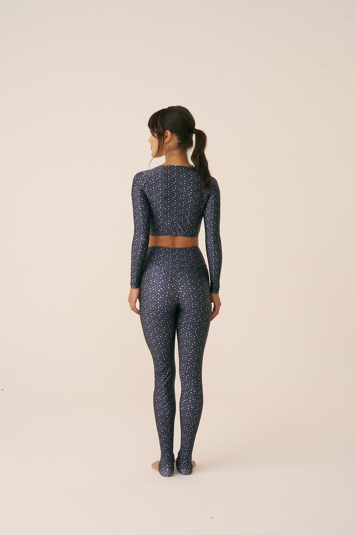 Calça Legging High Blue Galaxy
