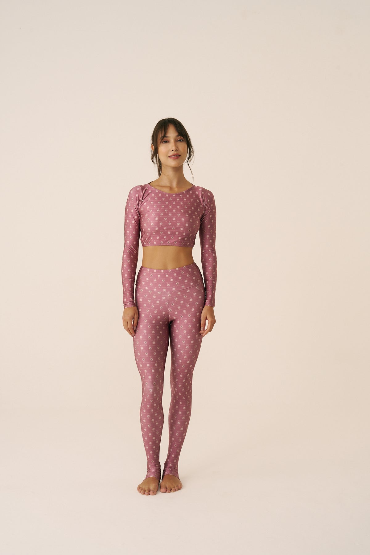 Calça Legging estampada High Surya Rosé