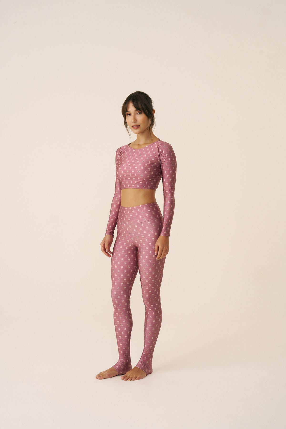 Calça Legging estampada High Surya Rosé