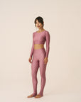 Calça Legging estampada High Surya Rosé