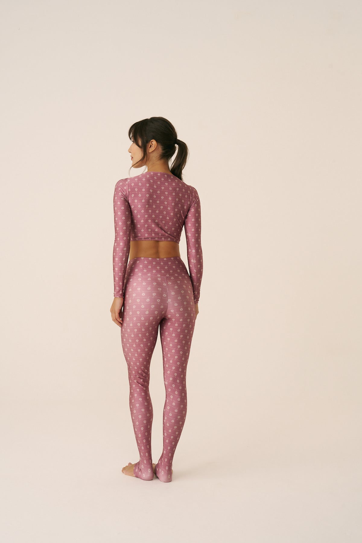 Calça Legging estampada High Surya Rosé