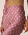 Calça Legging estampada High Surya Rosé