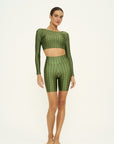 Top cropped manga longa Verve