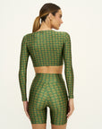Top cropped manga longa Verve