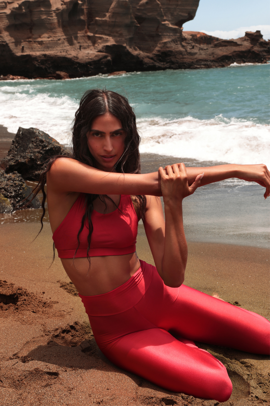 Calça Legging High Vermelha