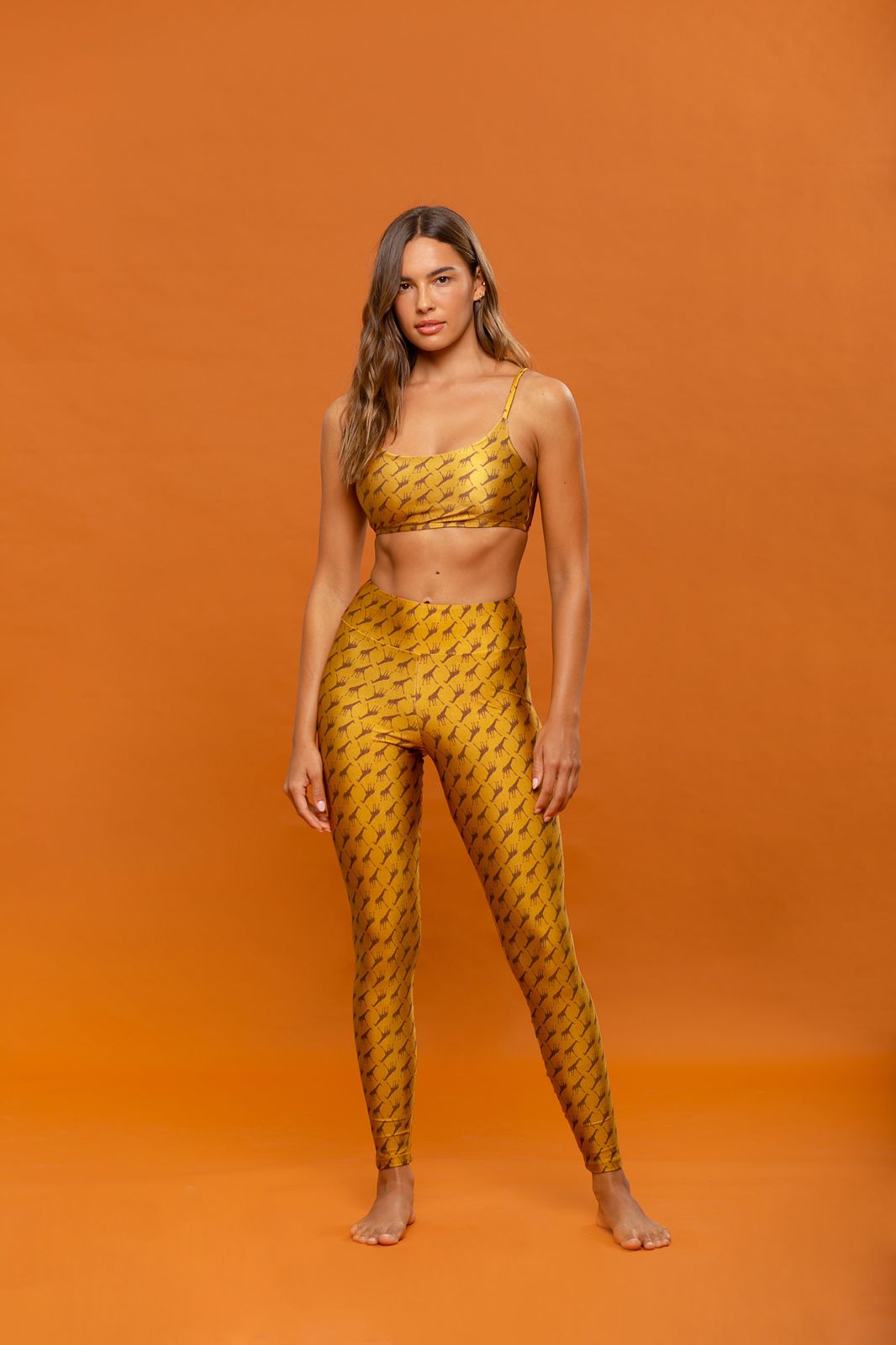 Calça Legging High Girafa Gold